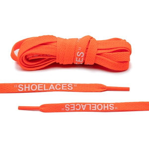 Neon Orange Off-White Style "SHOELACES"